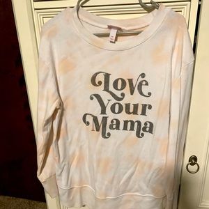 “Love your mama” tie dye maternity sweatshirt
